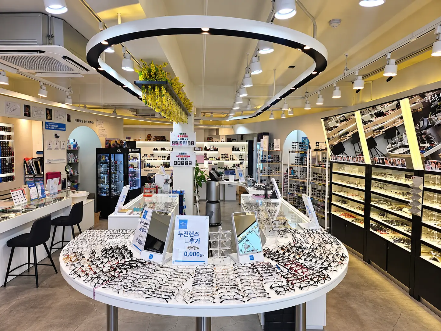 Inside Rhino Optical Gangnam, an optical shop in Seoul near Nonhyeon Station
